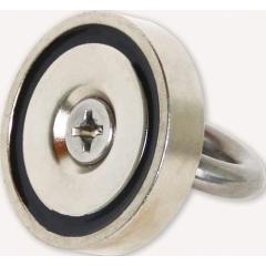 Neodymmagnet D.25mm verzinkt,m.Öse D.13,5mm 5St./Karton EICHNER