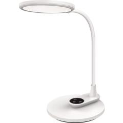 Schreibtischleuchte Horizon ABS,Silik.weiß H.390mm Standfuß+Wandmontage