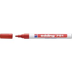 Lackmarker 751 rot Strich-B.1-2mm Rundspitze EDDING | 10 Stück