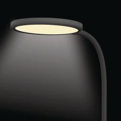 Schreibtischleuchte Horizon ABS,Silik.schwarz H.390mm Standfuß+Wandmontage