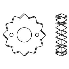Holzverbinder DIN 1052 | Blechdorne Typ C zweiseitig | feuerverzinkt | 62 ÜH | 100 Stück