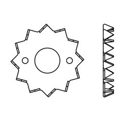 Holzverbinder DIN 1052 | Blechdorne Typ C einseitig | feuerverzinkt | 62 f.M 12 ÜH | 150 Stück