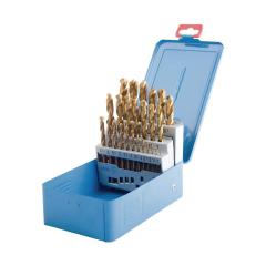 Spiralbohrersatz DIN 338 TypN - Ø 1-10x0,5 mm HSS TiN 19tlg.Metallkass.
