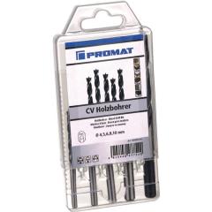 Holzspiralbohrersatz - Ø 4,5,6,8,10 mm 5tlg.CV-Stahl TECWERK
