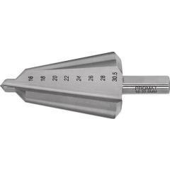 Blechschälbohrer Bohrber.16-30,5mm HSS-Co Gesamt-L.76mm Z.2 PROMAT