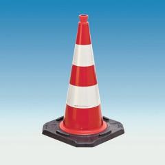 Leitkegel TL H.500mm BAST geprüft,2 Streifen 33x33cm