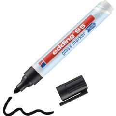 Glasmarker 95 schwarz Strich-B.1,5-3mm Rundspitze EDDING | 10 Stück