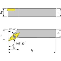Klemmdrehhalter SVHCR 2020 K16 re. vern. Außendrehen PROMAT