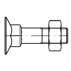 DIN 605 mit Mutter | M 6 x 50 mm | 200 Stück