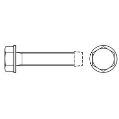 Gewindefurchende Schrauben mit Sechskant-Flanschkopf | ~DIN 7500 | DM 4 x 10 | 1000 Stück