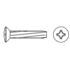 Gewinde-Schneidschrauben mit Linsensenkkopf | DIN 7516 KS -H | EM 3 x 8 -H | 2000 Stück