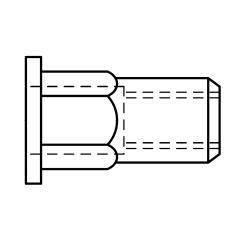 Blindniet-Muttern | M 4 /0,5 -2,0 | galv. Verzinkt | 500 Stück