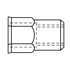 Blindniet-Muttern | M 8 /0,5 -3,0 | galv. Verzinkt | 100 Stück