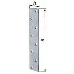 Flachverb. L.170mm B.30mm S.3mm STA sendzimirverzinkt Anz. Löcher 8 GAH | 50 Stück