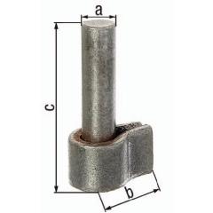 Kloben z.Anschweißen 20x50mm STA roh GAH