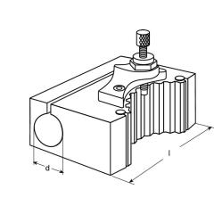 Wechselhalter f.Stahlhalterkopf C f.gr.Zylinderschäfte Spann-D.40mm TECWERK