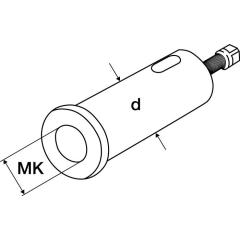 Morsekonushülse f.Stahlhalterkopf C f.Wechselhalter MK4 AD 40mm TECWERK