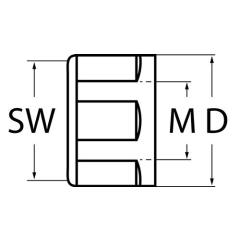 Spannmutter ER 16 D.28 SW 25mm gleitgelagert z.Spannzangenfutter ER TECWERK