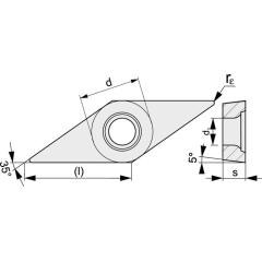Wendeschneidplatte VBMT160404-M PMK30 Bearb.mittel TECWERK | 10 Stück