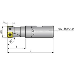 Schaftfräser D.20mm vern.m.IK Z.2 SOMT 09T304 TECWERK