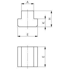 T-Nutenstein Nr.508R T-Nut 42mm Rohling AMF