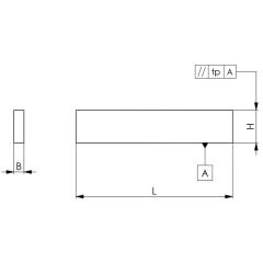 Parallelunterlagenpaar Nr.6349PP H23xB3xL125mm Präzision AMF