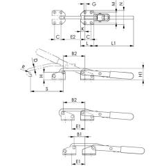 Verschlussspanner Nr.6847NI Gr.5 horiz.AMF