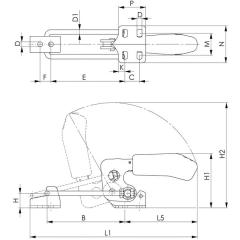 Verschlussspanner Nr.6848HNI Gr.4 horiz.AMF