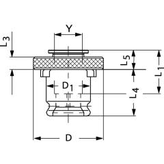 Schnellwechseleinsatz SE 6mmx4,9mm Gr.1 f.DIN 371 M5-6 f.DIN 374/376 M8