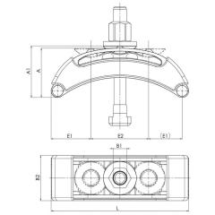 Spanneisen Nr.6310 f.T-Nut 24+28mm L.250mm AMF