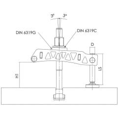 Spanneisen Nr.6311 f.T-Nut 42+48mm L.400mm AMF