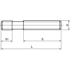 Stiftschraube DIN6379 M22x160mm vergütet auf 8.8 AMF