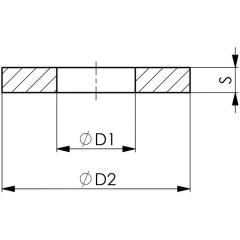 U-Scheibe DIN 6340 f.Schrauben M42 Bohrungs-D.44mm AMF