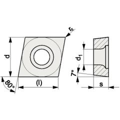 Wendeschneidplatte CCMT 060204-M PMK30 Bearb.mittel PROMAT | 10 Stück