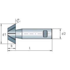 Winkelfräser DIN 1833D Typ N, Ø 32 mm 60 Grad HSS-Co Z.12 MAYKESTAG