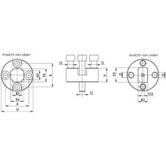 Basisplatte Nr.6498FR M16 x 18 rd.AMF