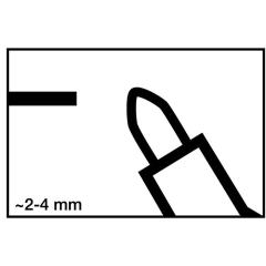 Lackmarker 750 blau Strich-B.2-4mm Rundspitze EDDING | 10 Stück