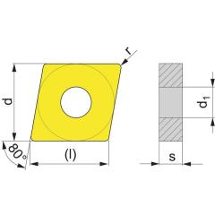 Wendeschneidplatte CNMG120404-F PMK10 Bearb.Schlicht TECWERK | 10 Stück